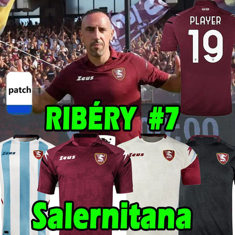 

Salernitana Soccer Jerseys #7 RIBÉRY Bonazzoli Belec Coulibal Gyomber Jaroszynski 2021 2022 Vestiti da calcio 21/22 Home Away Third Fourth 4th men Football shirt top, 21 22 4th