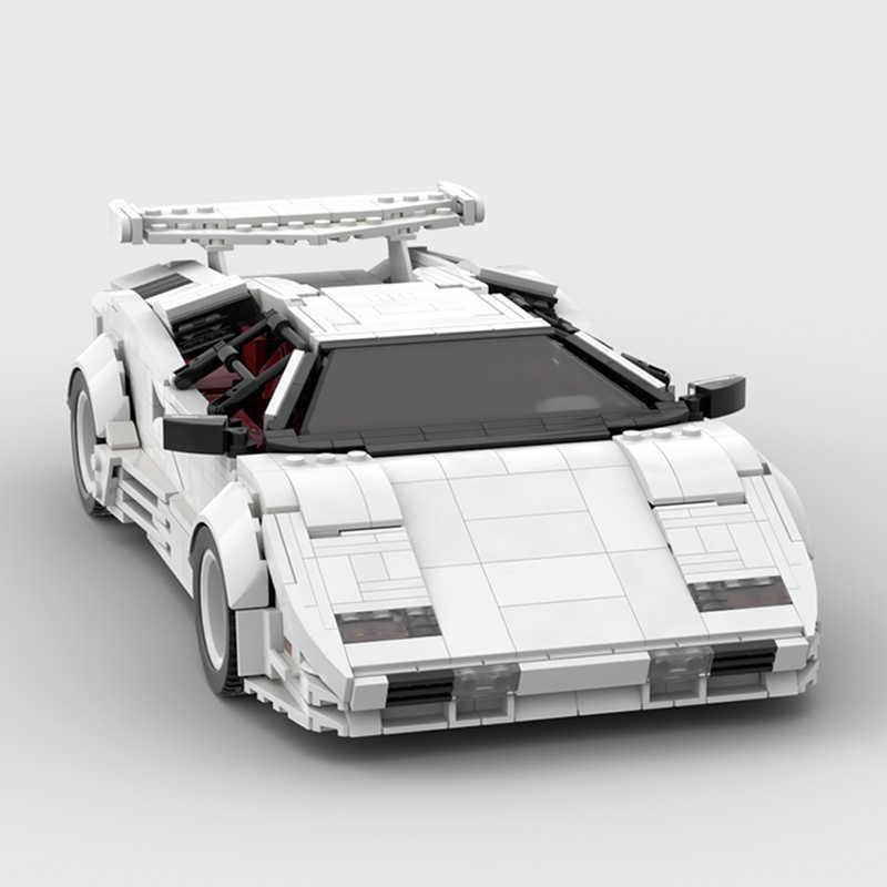 

Buidlmoc Technical Car Speed Champions City Racer Countachs QV Vehicle Creator Expert MOC Sets Model Building Blocks Kids Toys Q0624