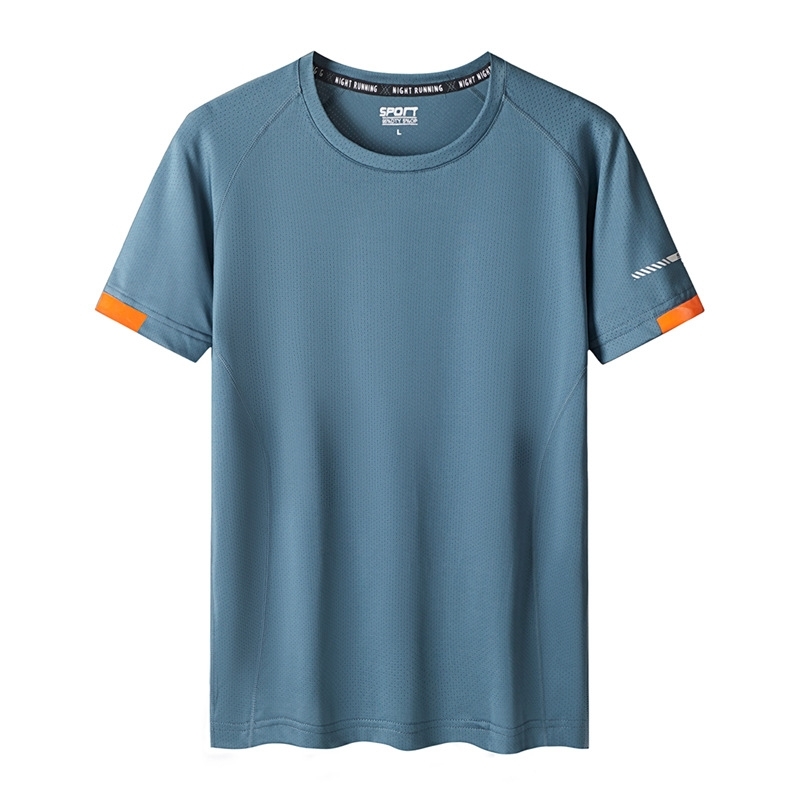 

Summer t-shirt men's sports T-shirt outdoor large elastic short sleeve quick drying clothes, White