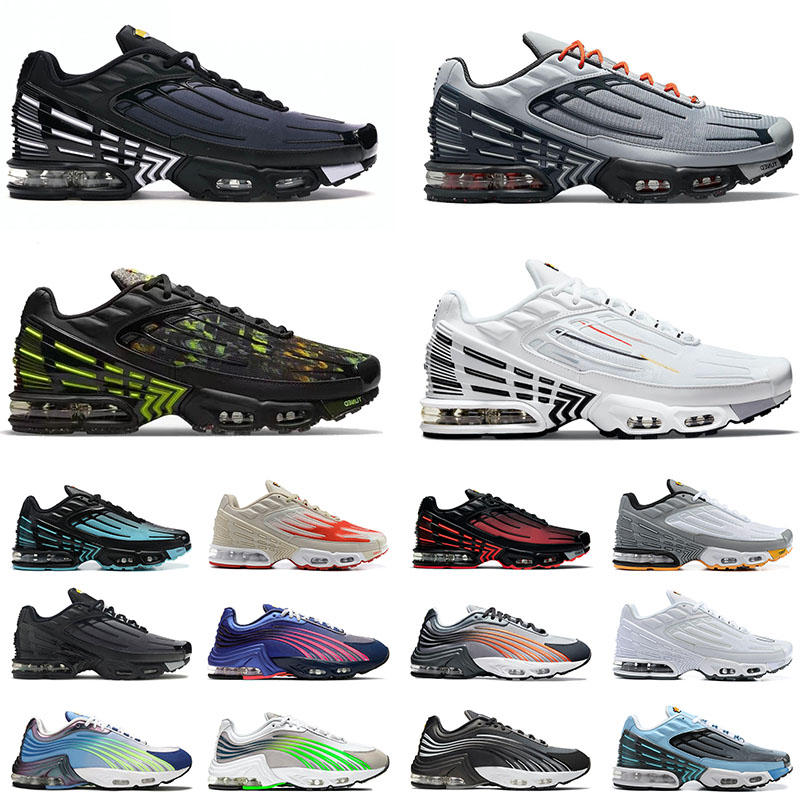 

Top Quality TN 3 III Tuned Plus 2 II Mens Womens Running Shoes Radiant Red Black White Laser Blue Aqua Volt Topography Pack Sports Sneakers Trainers Runner Size 36-46, A44 tiger 39-45