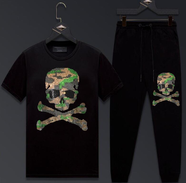 

2021 New Brand Diamond Will See Tracksuits 2 Sets of Male Strass Streetwear Ni0w, Color as shown