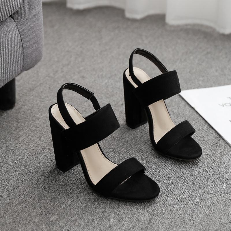 

Block Heels Black Platform Sandals 2021 Women's Suit Female Beige Ladies Shoes Summer Chunky Espadrilles New Gladiator Nude Fash