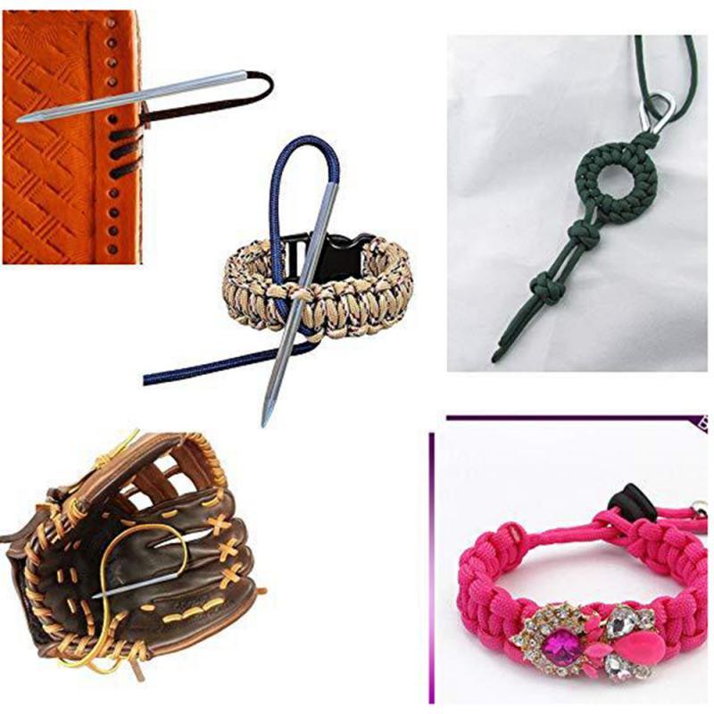 

9PCS Stainless steel Paracord needle Paracord bracelet knitting needle DIY jewelry accessories bracelet leveler
