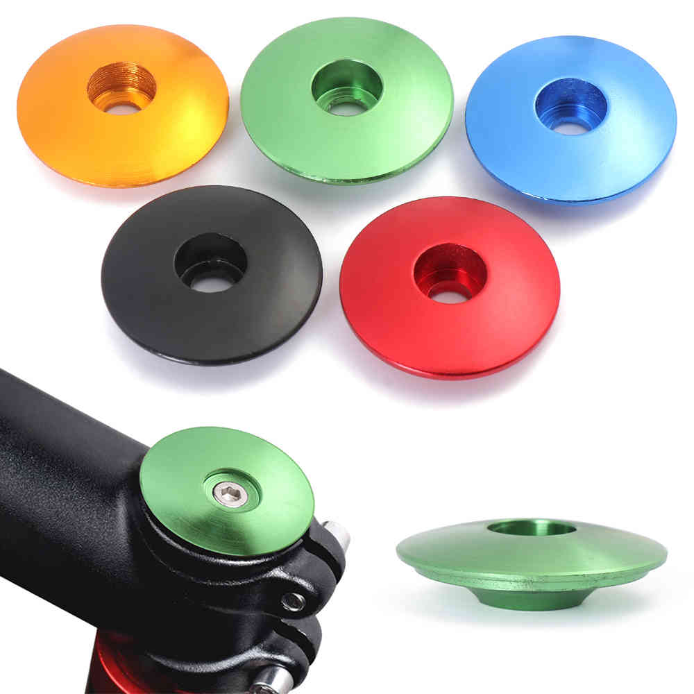 

1PC Aluminum Alloy Bicycle Headset Caps Mushroom Top Cap Cover Mountain Bike Dustproof Headsets Stem Parts Tool Accessories