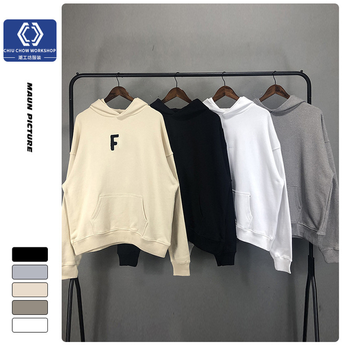 

Warm FOG ESSENTIALS Hooded Hoodies Mens Womens Fashion Streetwear Pullover Sweatshirts Loose Hoodies Lovers Tops Clothing, Black