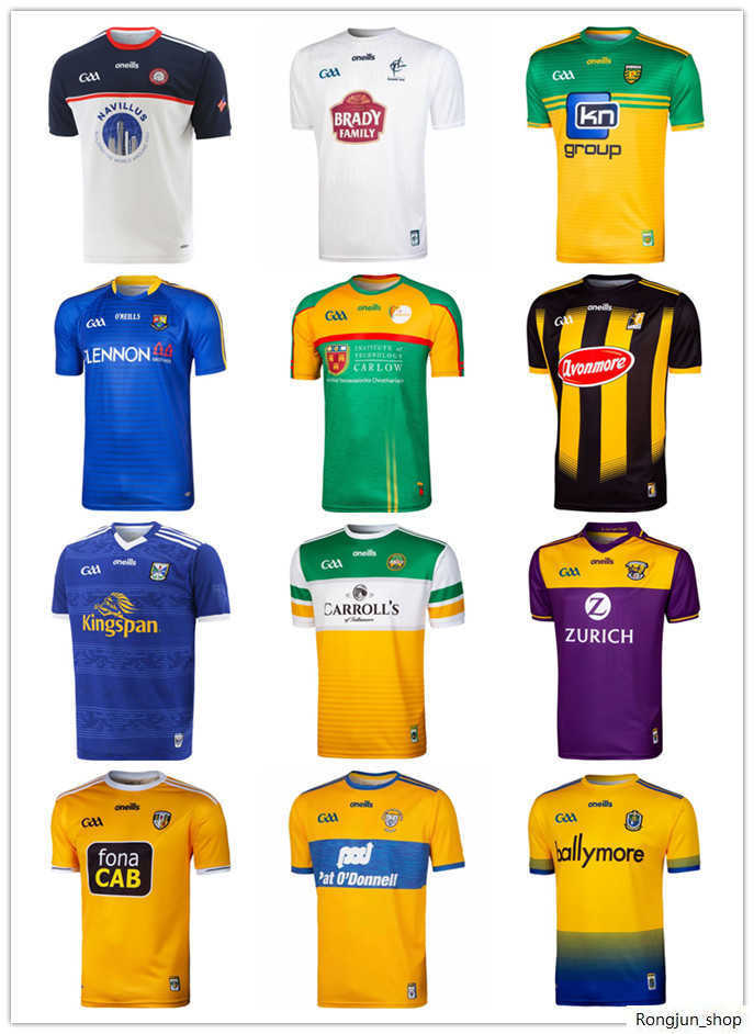 

Ireland GAA rugby jerseys ANTRIM OFFALY DONEGAL CLARE Gaelic football jersey KILDARE KILKENNY CARLOW LONGFORD shirts NEW-YORK ROSCOMMON CORK, Black;gray