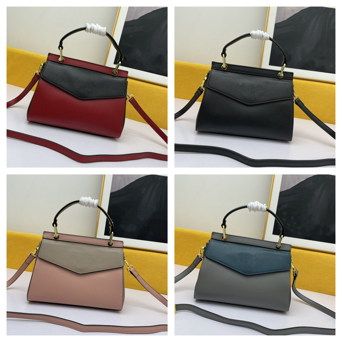 

luxury Tote Shopping Bag Leather Shoulder Lady Woman Handbags Presbyopic for Women Purse Messenge Handbag Interior Slot Pocket