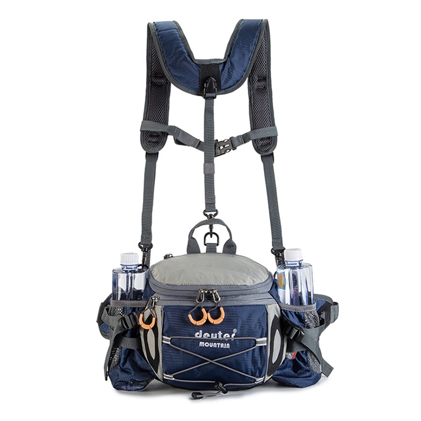 

Outdoor Sports Waist Bag Hiking Cycling Mountaineering Backpack Bicycle Running Water Bottle Waterproof Mollel 220218, Green