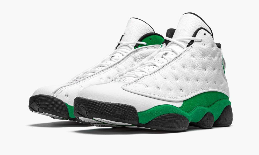Jumpman 13 RETRO Lucky Green BLANC NOIR-CHANCEUX Chaussures de basket Hommes / Femmes Baskets de plein air Sports avec boîte d'origine