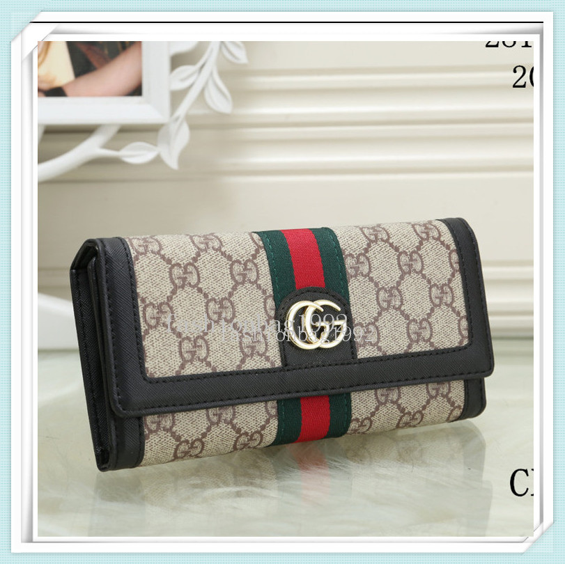 

fashion Wholesale Classic Lady Leather Wallet Fashion Long Wallet Money Bag Zipper Bag Coin Clutch Bag Wallet gg guci, Red;black