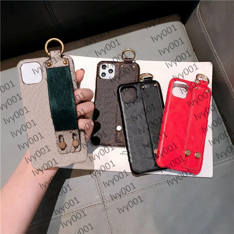 

Wrist strap phone cases for iPhone 12 Pro max mini 11 11Pro X XS XR XSMAX shell PU leather designer 11promax 12promax cover i001, Grey g