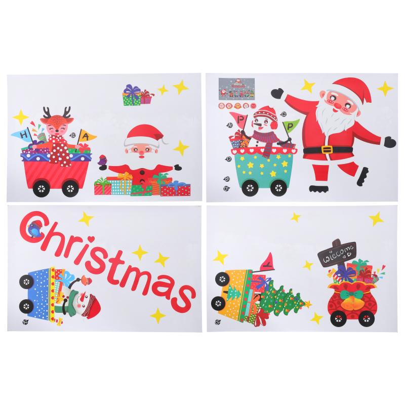 

Gift Wrap 1pc Lovely Window Decal Creative Christmas Door Sticker For Shop