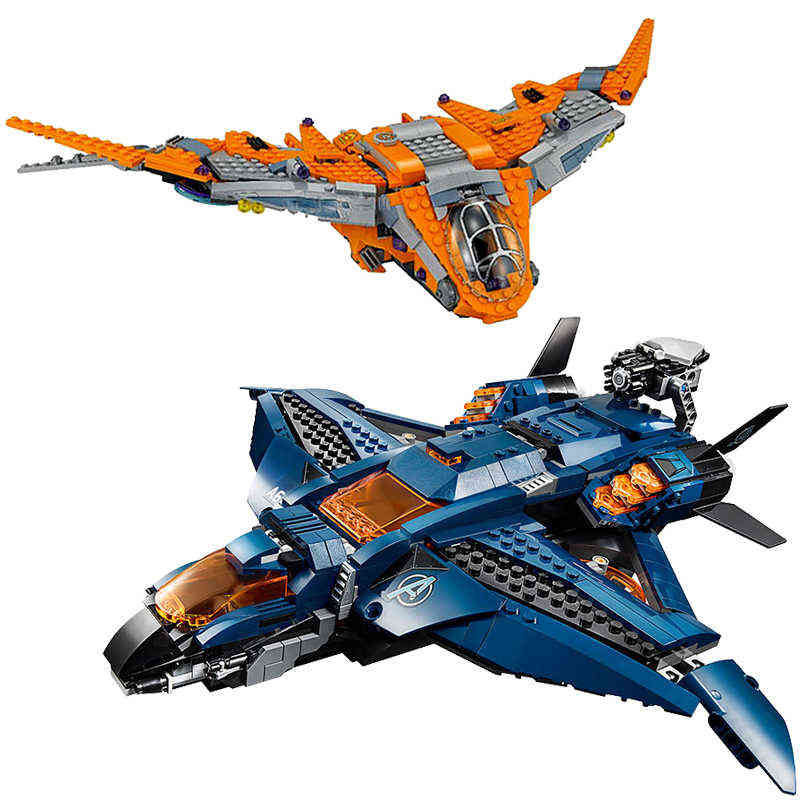 

MOC SuperHeroes Bricks Ultimate Quinjet Galaxy Starship Compatible 76126 76107 Gift Kids Building Block Action Construction Toy AA220303