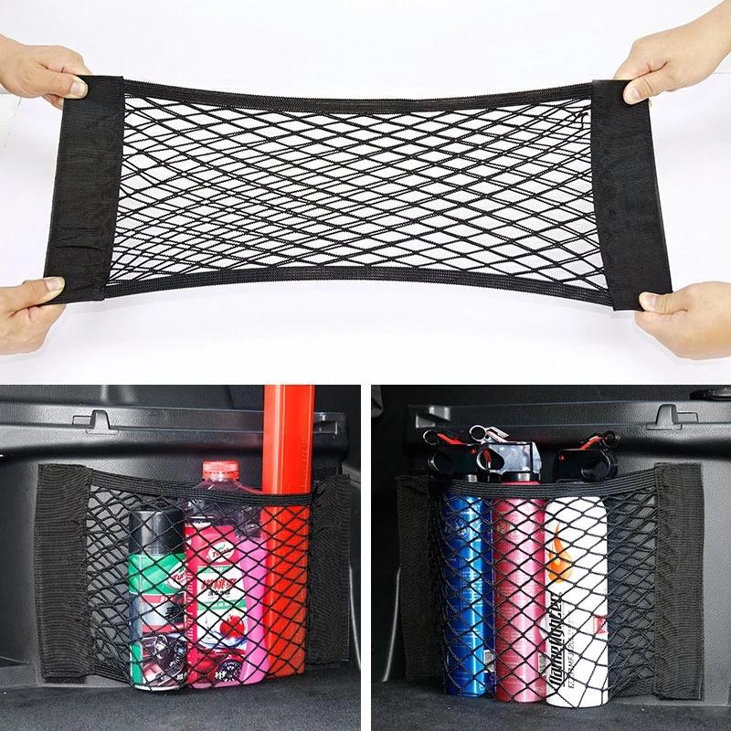 Car Auto Elastic Back Rear Seat Net Mesh Storage Bag Organiser Pocket FI