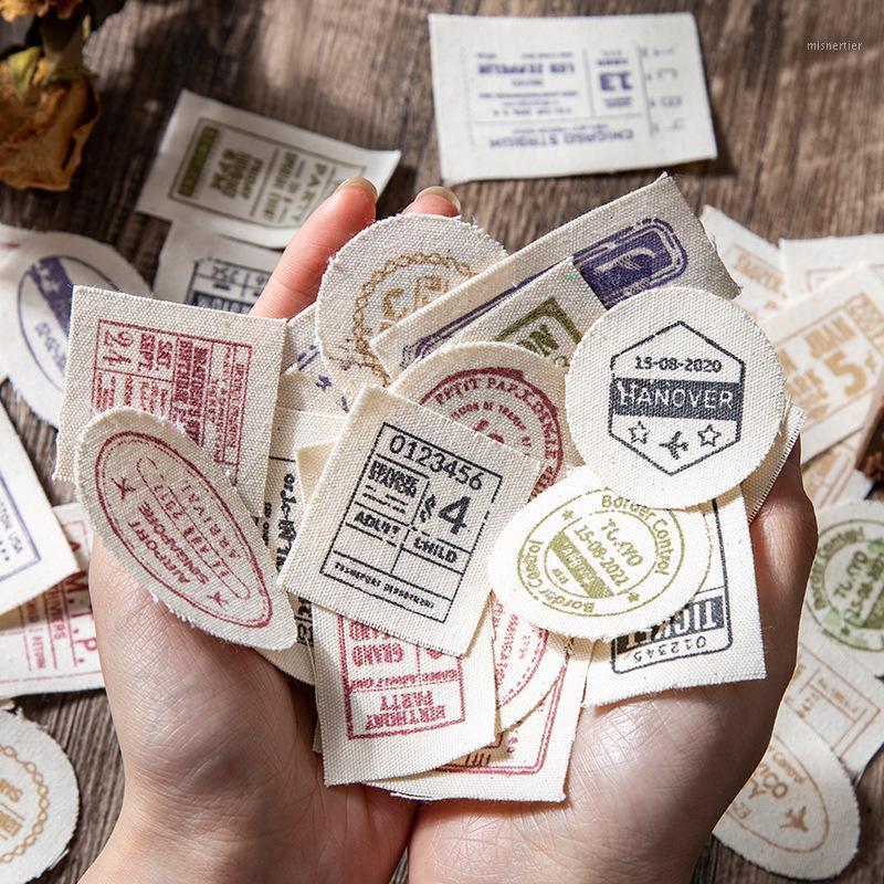 

Gift Wrap 10pcs/lot Retro Cotton And Linen Tags Stamp Junk Journal Planner Scrapbooking Decoration Label DIY Craft Supplies