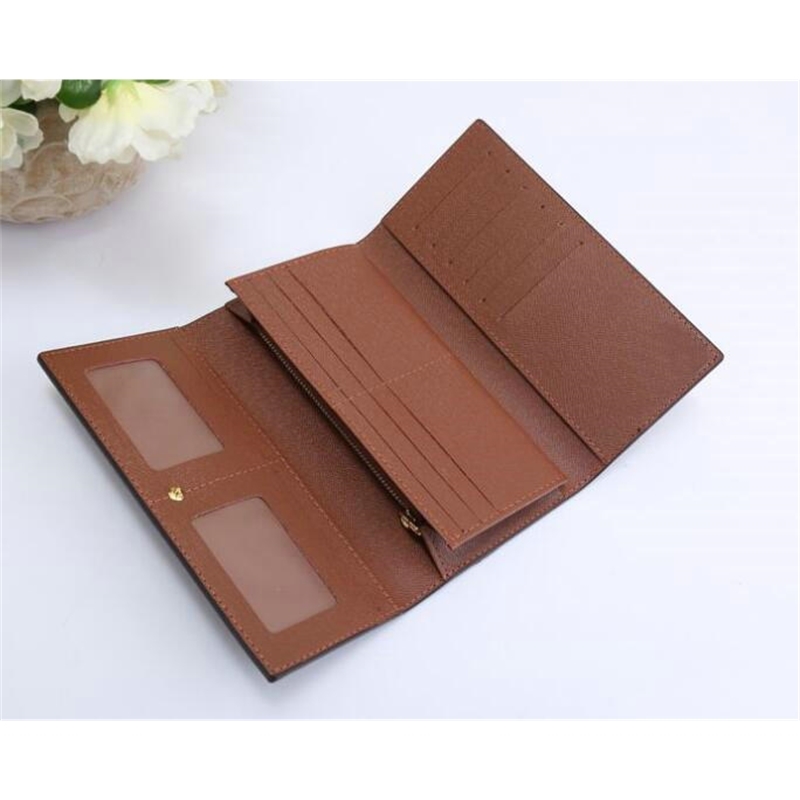 

EMILIE WALLET designer Womens Button Long EMILIE Wallet Card Pouch Round Coin Purse Zippy Brown Waterproof Canvas High Quality M60697, Make up the difference