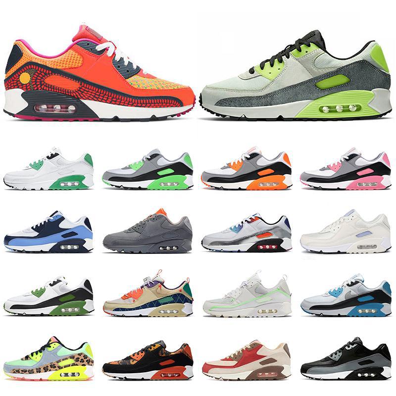 

2021 Men Women Sports 90 SIZE US 12 Running Shoes Airmaxs Total Orange Bacon Trail Team Gold Triple Black ALL White 90s Off Trainers Snea QK