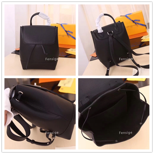 

Black Lockme Backpack Mens Women Fashion Leather Backpacks Shoulders Bag Leather Purses Bags 41815/42280/41817/42281/41818, Customize