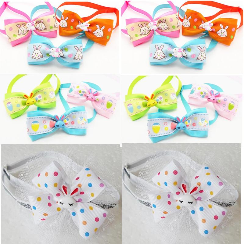 

Dog Apparel 100PC/Lot Easter Bow Ties Pet Neckties Bowties Collars Holiday Accessories, As picture