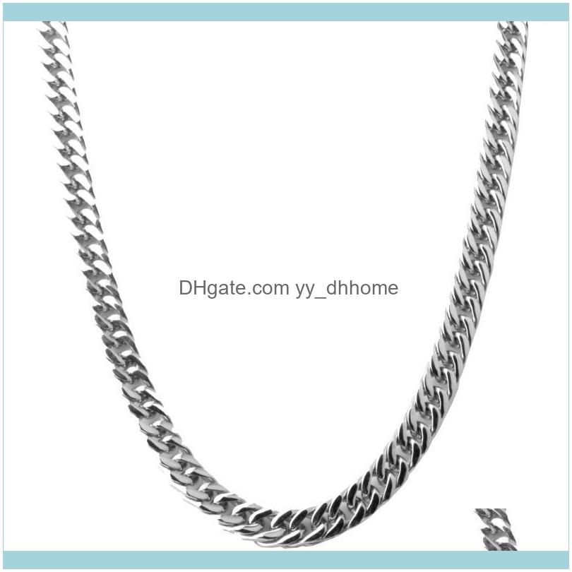 

Chains Necklaces & Pendants Jewelrychains Fashion Mens Chain 6/8/10 Mm Heavy Never Fade 316L Stainless Steel Double Curb Link Boys Necklace