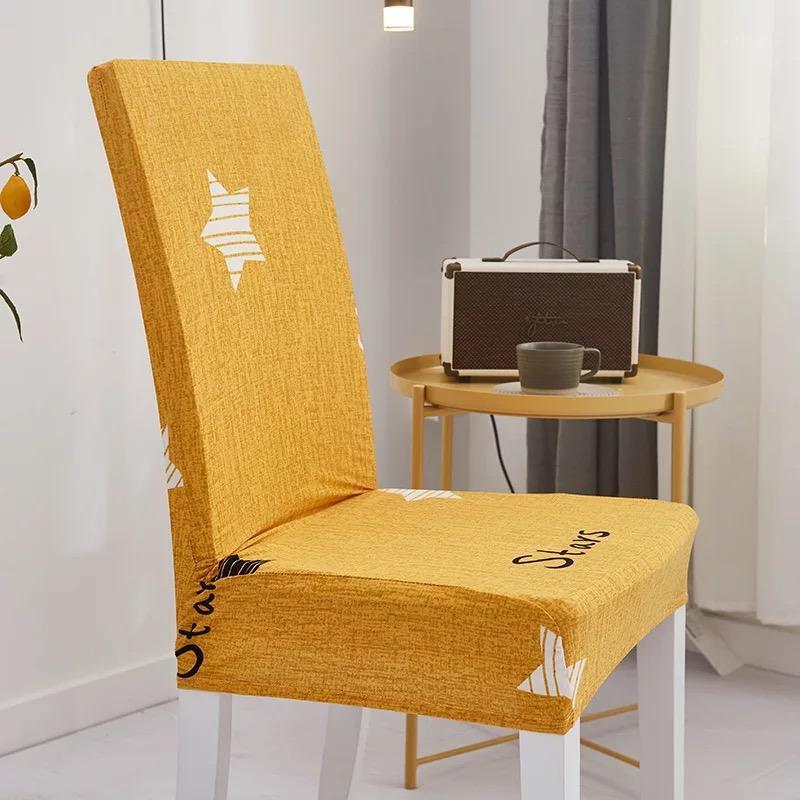 

Four Seasons Universal High Stretch Chair Cover Spandex Slipcover Printed For Dining Room Office Wedding Banquet Covers