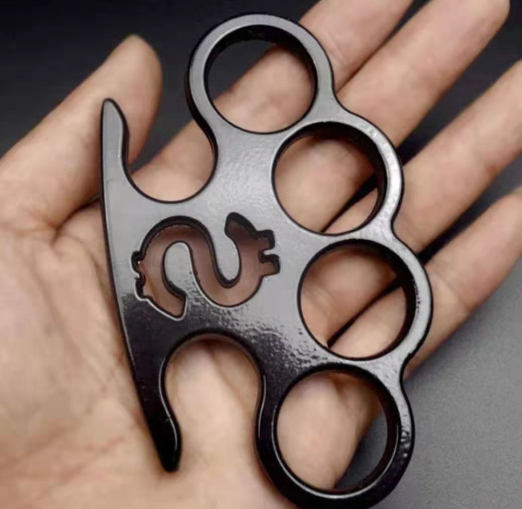 

2021Finger tiger self defense four finger fist stab glass fiber legitimate hand brace ring defense hand buckle fist buckle self defense 445
