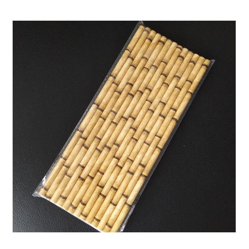 

Eco-friendly 19.5cm Disposable Bubble Tea Thick Bamboo Juice Drinking Straws Milk Straw Birthday Wed jllLgu xmhyard