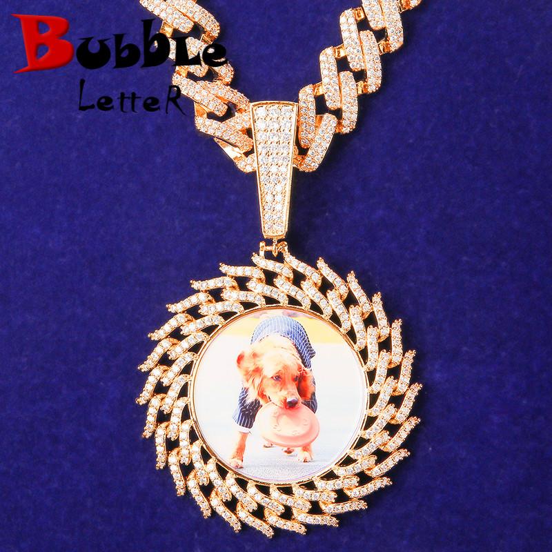 

Chains Custom Po Circle Pendant Medallion Gold Color Hip Hop Jewelry, Silver