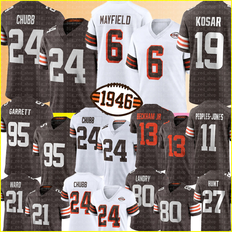 

6 Baker Mayfield 24 Nick Chubb Clevelands Jersey Myles Garrett Brown Odell Beckham Jr. Jarvis Landry Football Jerseys Denzel Ward Bernie Kosar Donovan Peoples-Jones, Youth {s-xl}