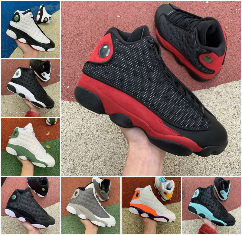 

Jumpman 13 13s Hyper Royal Lucky Green Reflective Mens Basketball Shoes Singles Day Playoffs Flint Bred Playground What is Love Black Cat Trainers Sport Sneakers, Box