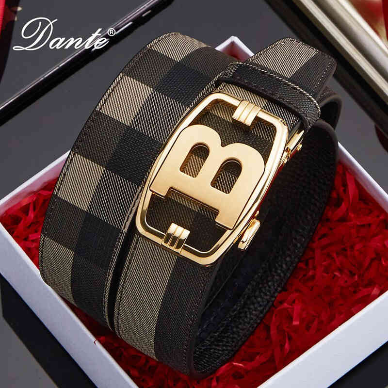 

Luxury Brand Famous Men Belts B Buckle Genuine Leather Belts for Men High Quality Designers Double B Buckle mens belt, Black