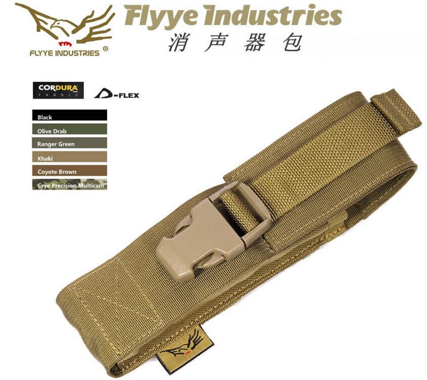 

Stuff Sacks FLYYE MOLLE Suppressor Cover Pouch Holder PH-O005, Black