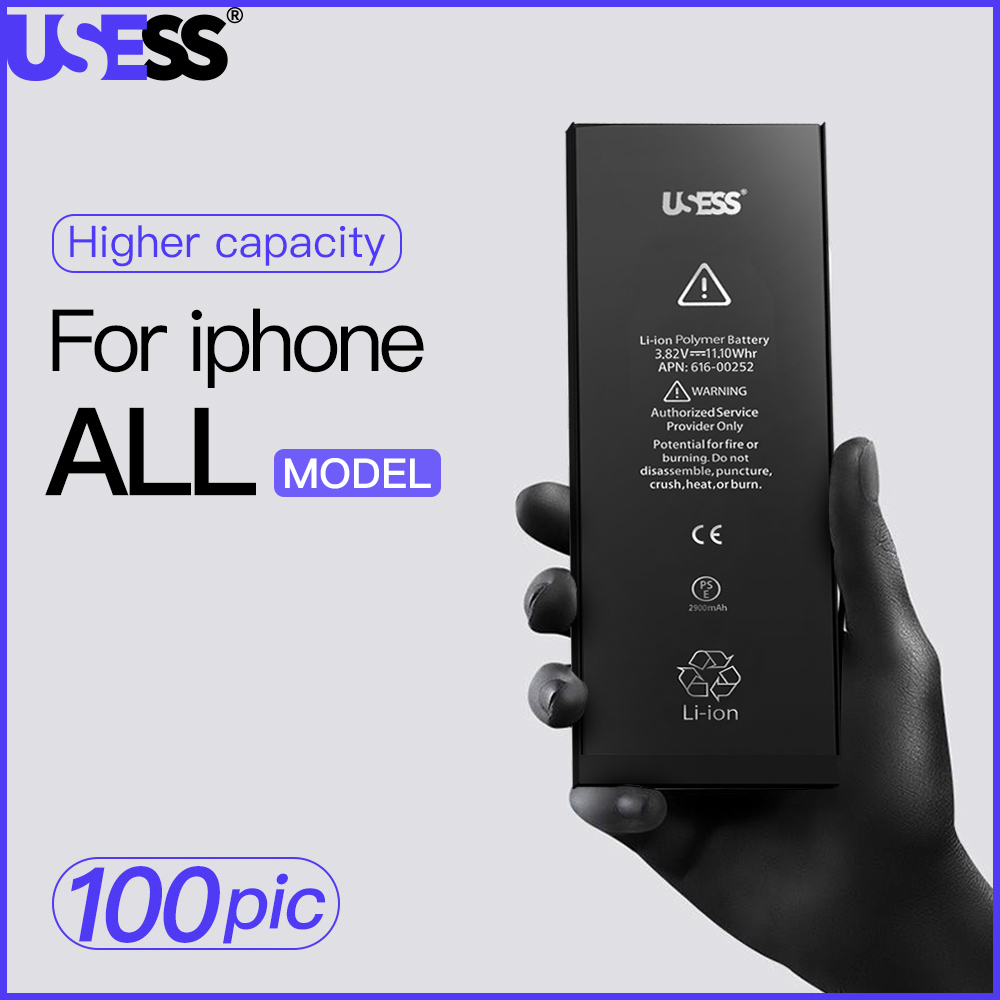 

Usess Battery For iPhone 6S 6 7 8 Plus iPhone X SE SE2 5S 5C 5 XR XS Max Replacement Bateria For Apple iPhone6S Higher capacity