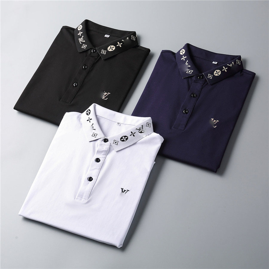 

Italy fashion Classic mens designers men polos t shirts short sleeve embroidery Letter polo tshirts Asain size M-3XL#3268, White;black