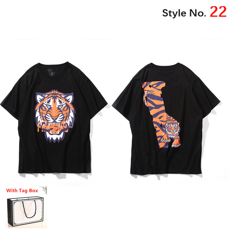 

New Men T shirt Short sleeve women top European American popular printing T-shirt couples high quality Clothes With Tag Box, White;black