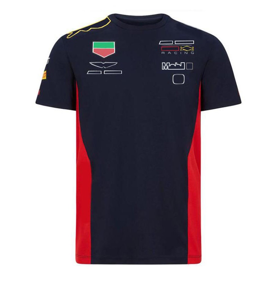 

2021 F1 Formula One racing suit team style team uniform car logo Quick-drying breathable short t-shirt round neck overalls