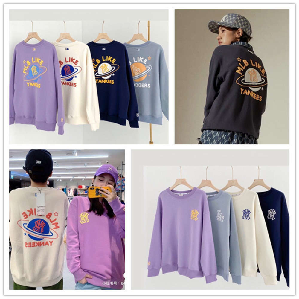 

Ml home Korean men's women's Terry sweater like series Star graffiti casual top spring and Autumn, Black