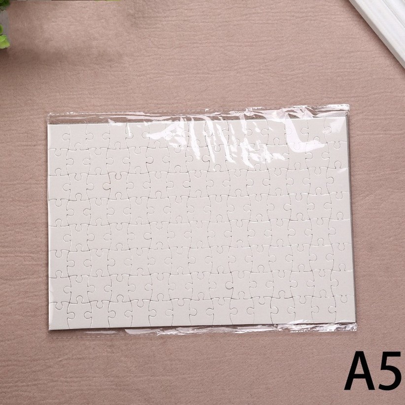 

DHL SHIP A4 A5 A4 Blank Sublimation Jigsaw Puzzle Heat Press Thermal Transfer Crafts DIY White Puzzles for sublimation photo printing