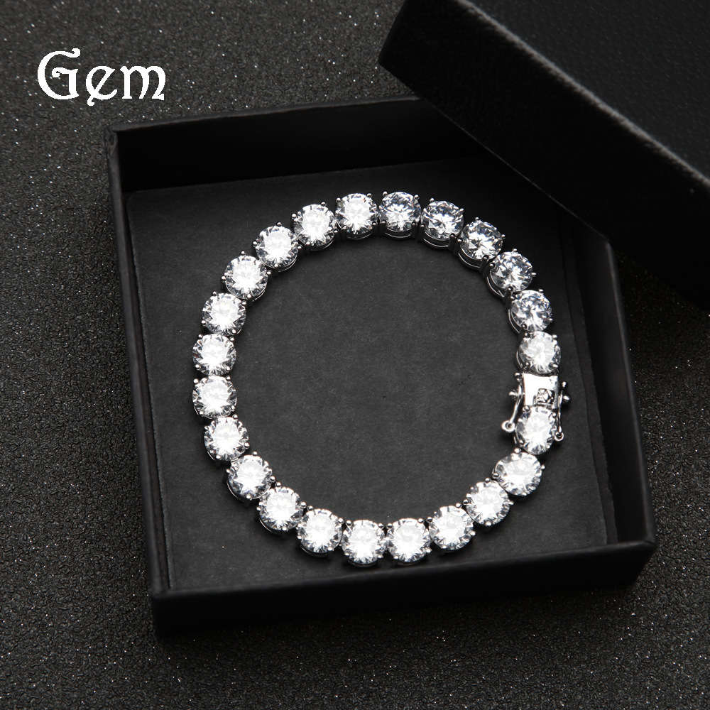 

High grade hip hop Bracelet men's 8mm zircon THICK BRACELET