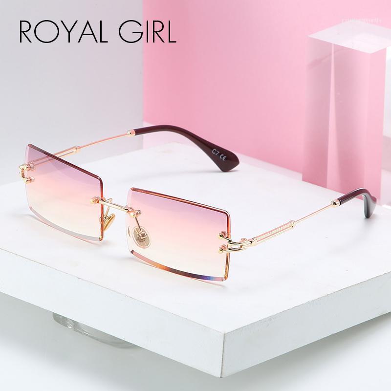 

Sunglasses ROYAL GIRL Frameless Trimming Square Female 2021 Fashion Ladies Ss410