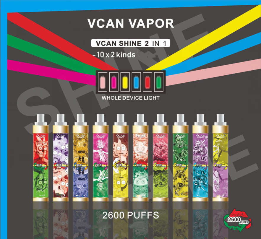 

Disposable Vapes Vcan 2600 Puffs Cigarettes 2in1 8ml e-cig Vs Bang Xxl Puff Bars Vape Pen