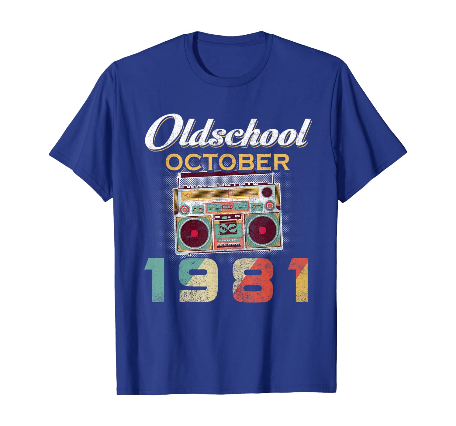 

Made in OCTOBER 1981 38th Awesome Birthday T-Shirt Gifts, White;black