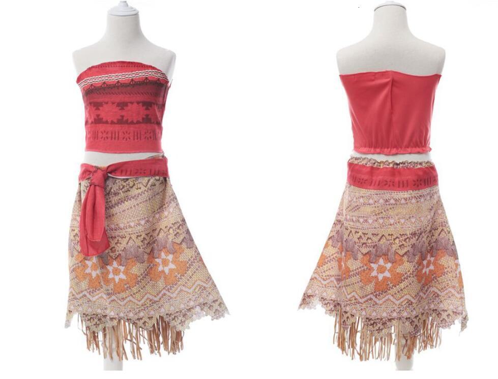 2021 New Moana for Little Girls Adventure Outfit Children Summer Princess Costume with Necklace Kids Clothes 1t8l-image-666078812
