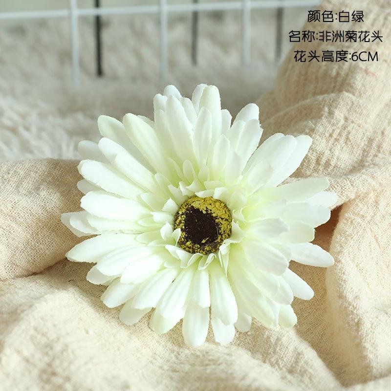 

Decorative Flowers & Wreaths Simulation Silk Gerbera Flower Head Home Wedding Decoration Artificial Fake Green Plant, Pink