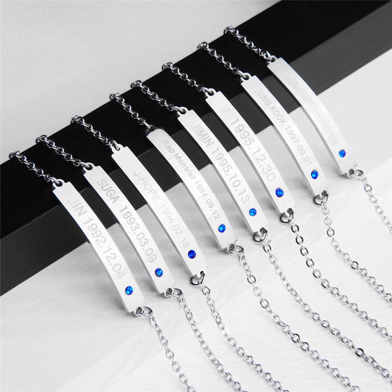 

Link, Chain KPOP Bangtan Boys Character Birthday Memorial Collection Titanium Steel Charm Unisex Bracelet JCF779, Black