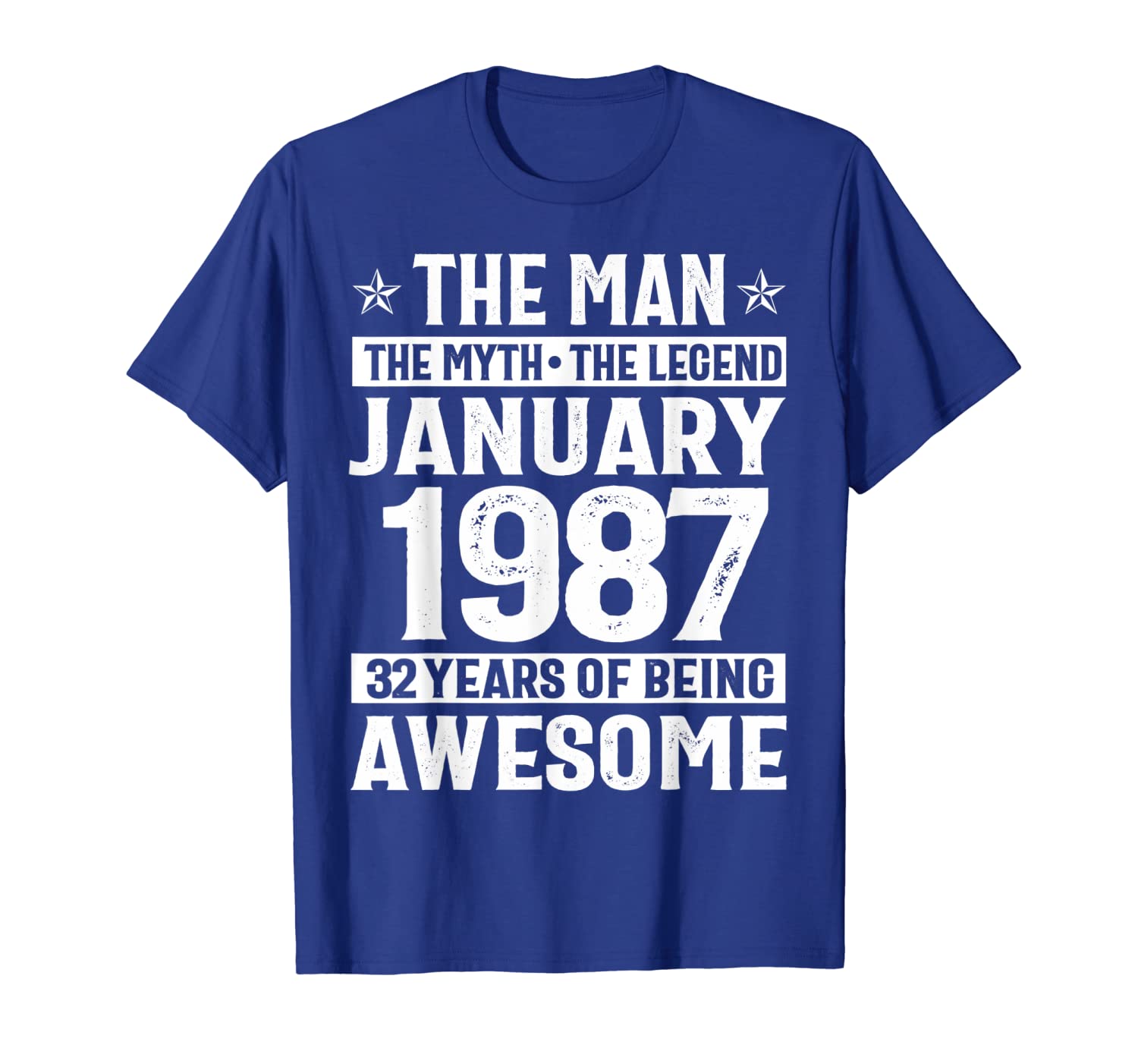 

made in january 1987 t shirt 32 years of being awesome shirt, White;black