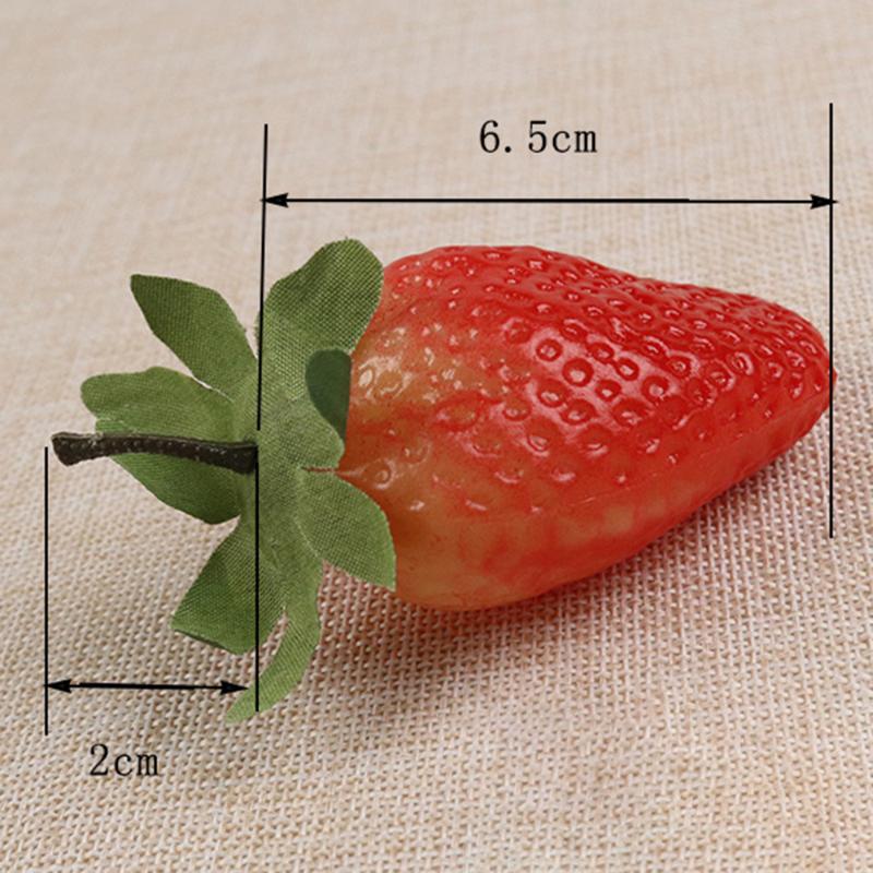 

Party Decoration 20PCS Artificial Strawberry Lifelike Plastic For Home Office