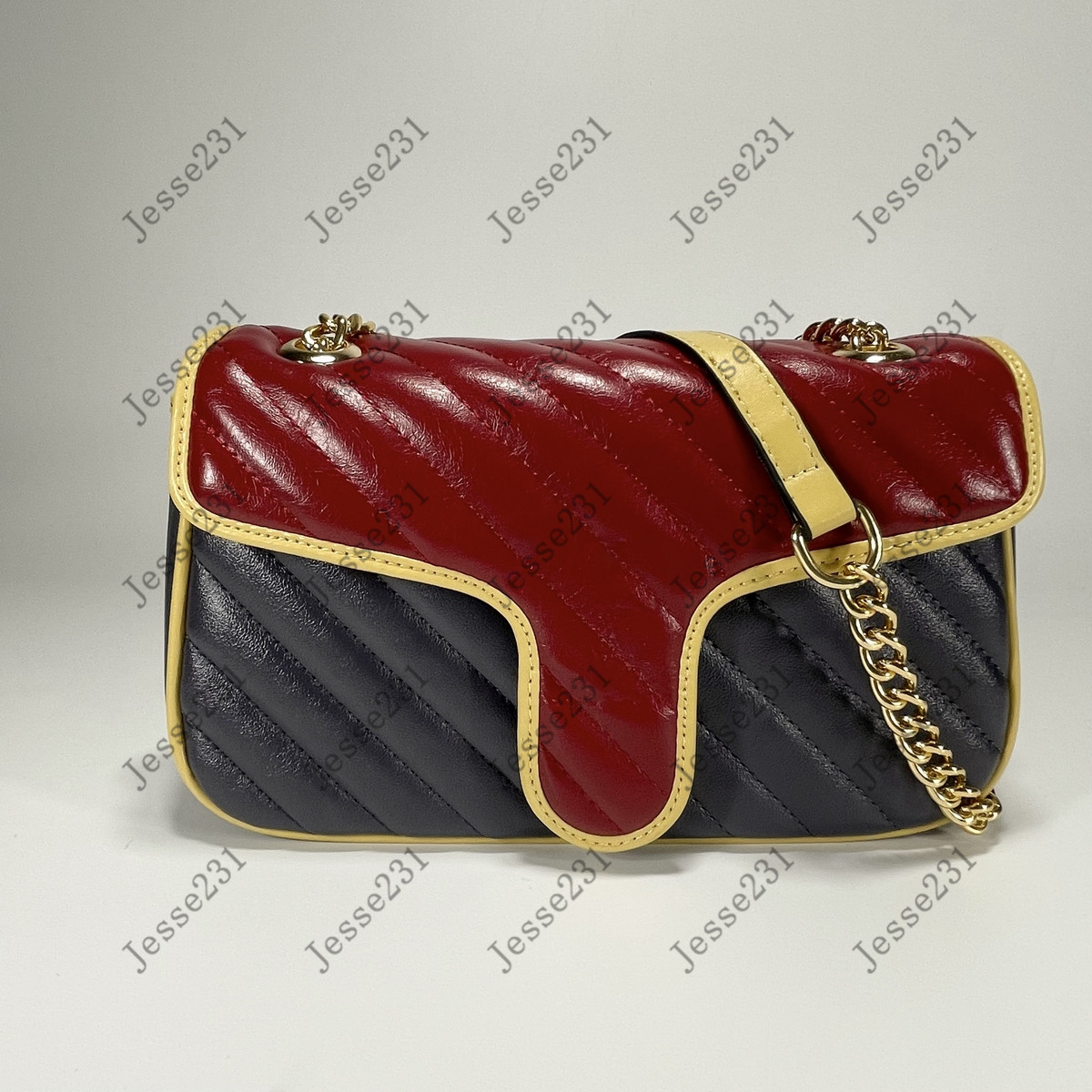 

New Classic Designer Crossbody Bag Women Shoulder Bags Leather 26cm Gold Chain Strap Handbag Tote Cross Body Bag Messenger Purses, Green