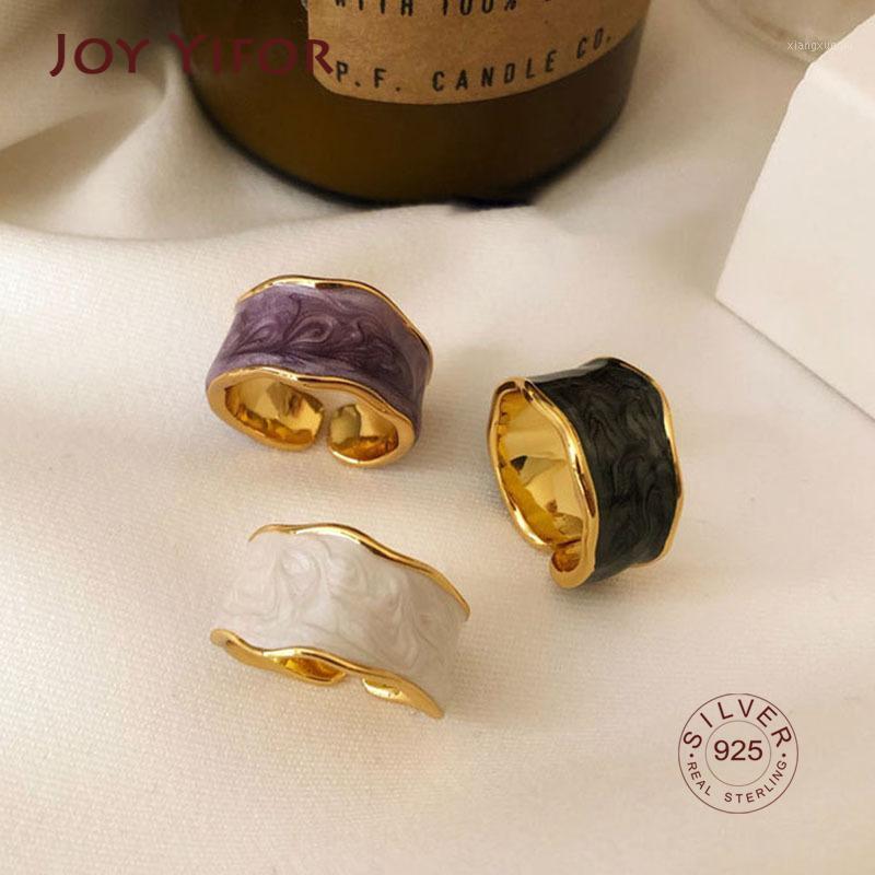 

Cluster Rings 925 Sterling Silver French Vintage Inlaid Gold Plated Fine Jewelry For Women Elegant Party Accessories Gifts, Golden;silver