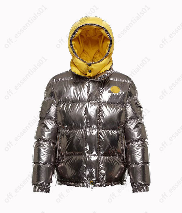 

Double wear shiny mens down jacket Free Transportation Big chest logo France Luxury Brand puffer jackets Size 1---5, Black